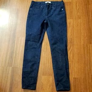 NWOT Madewell Flocked Dots Edition 9" High -Rise Women's Skinny Jeans - Size 27